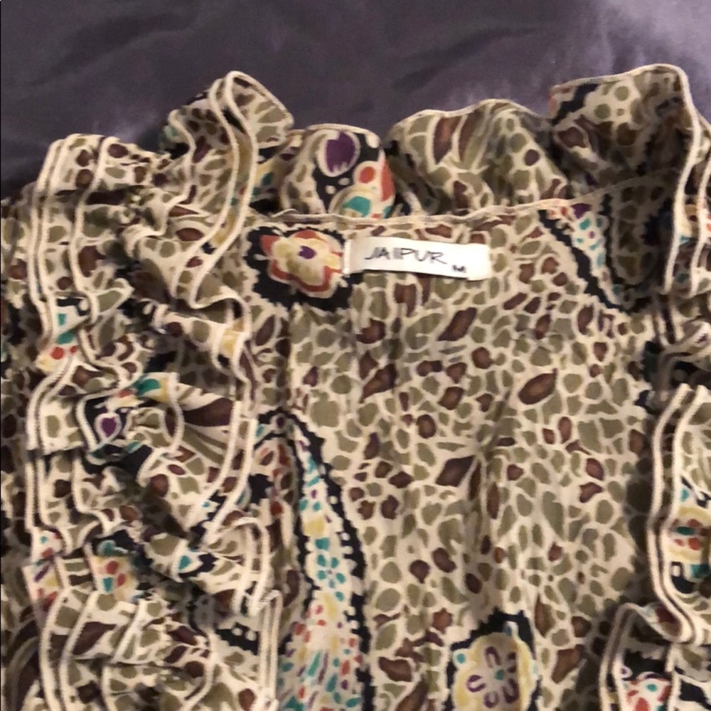 Silky ruffled blouse